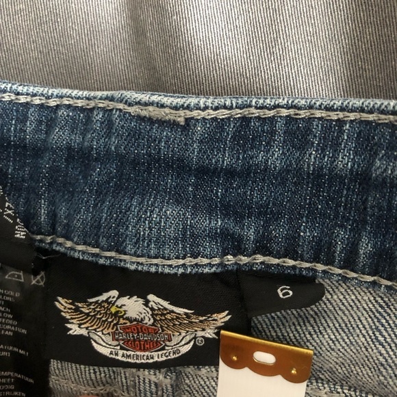 Harley-Davidson Boot Cut Flared Jeans Size 6 - Picture 9 of 11